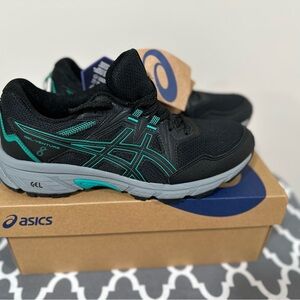 ASICS Gel-Venture 8 Black and Teal Sneakers